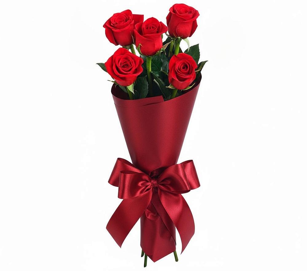 Букет 5 Красных роз Эдлесс Лав в Белом Яре Республики Хакасия