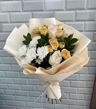 Букет цветов из:  Розы и Хризантемы в Белом Яре Республики Хакасия