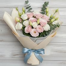 Букет цветов из:  Лизиантусы в Белом Яре Республики Хакасия