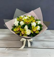 Букет цветов из:  Орхидеи и Розы в Белом Яре Республики Хакасия