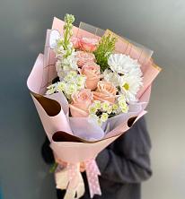 Букет цветов из:  Хризантемы и Розы в Белом Яре Республики Хакасия