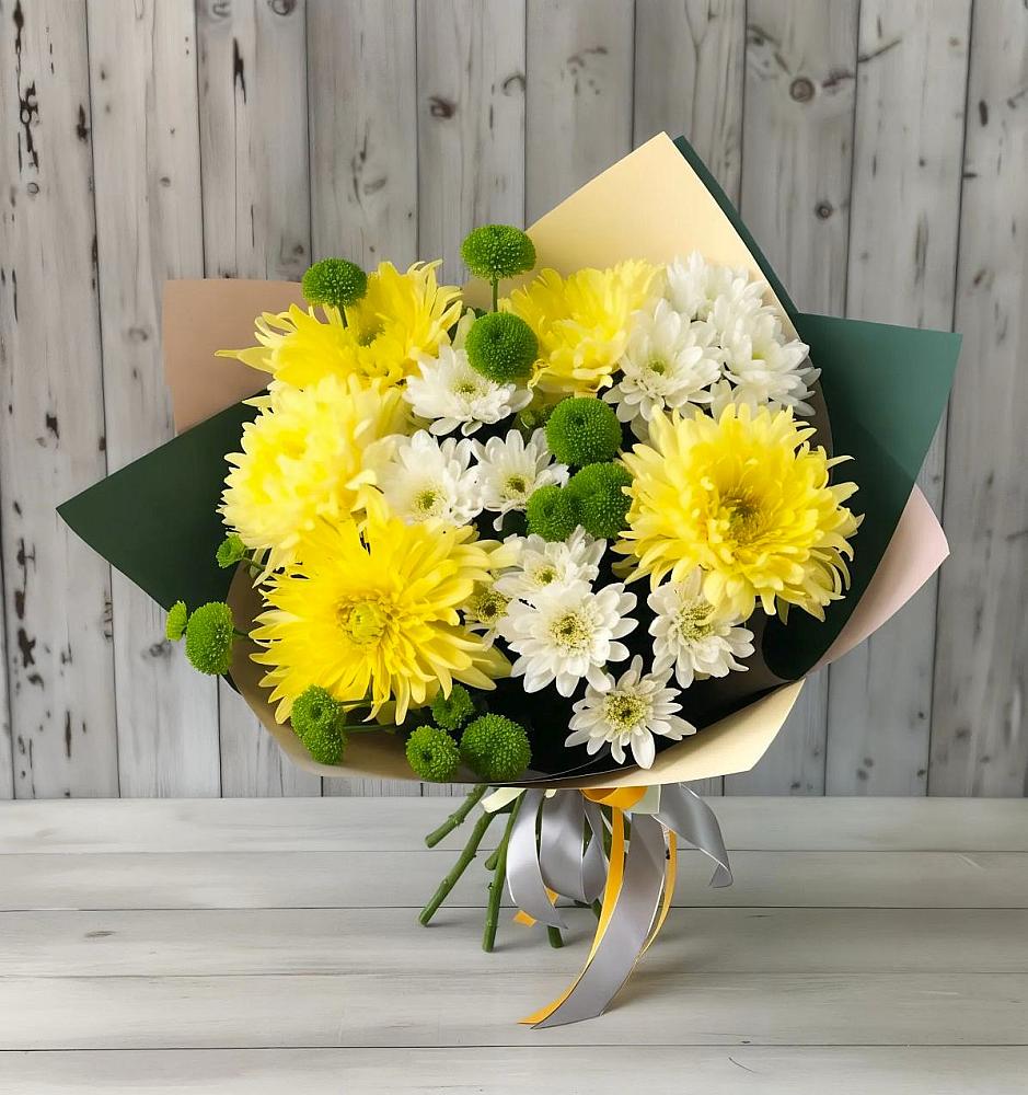 Букет цветов из: Хризантемы в Белом Яре Республики Хакасия