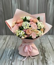 Букет цветов из:  Гвоздики, Розы и Хризантемы в Белом Яре Республики Хакасия