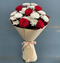 Букет цветов из:  Розы и Хризантемы в Белом Яре Республики Хакасия