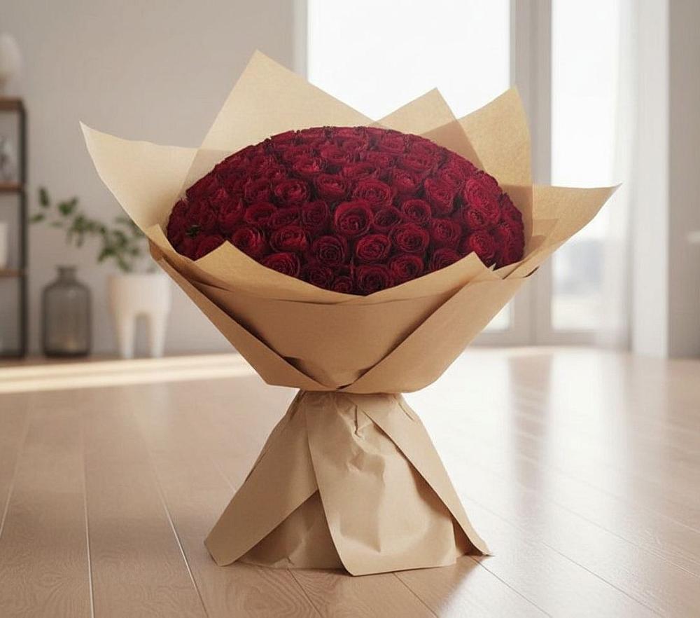 Букет 101 Красная роза в Белом Яре Республики Хакасия