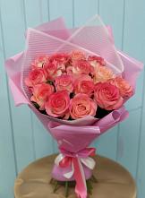 Букет 15 Розовых роз Равель в Белом Яре Республики Хакасия