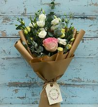 Букет цветов из:  Розы и Лизиантусы #REPLACE_PRED# Белом Яре Республики Хакасия